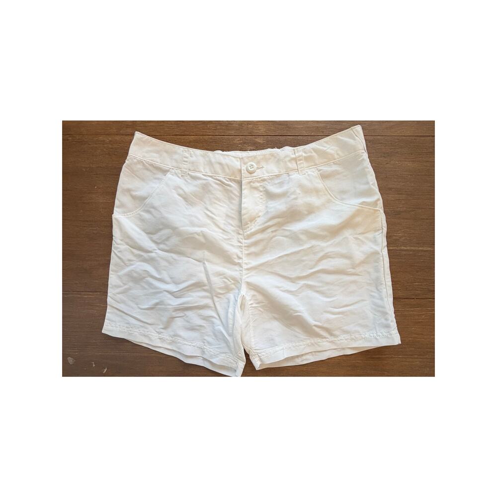 Columbia PFG Womens White Fishing Shorts Omni-Shade Quick Dry Size 10